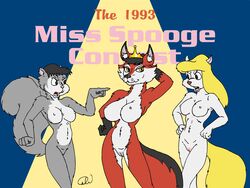 1990s 1993 20th_century animaniacs breasts color doug_winger female female_only interspecies minerva_mink mink multiple_females multiple_girls nipples nude standing tagme vulva white_fur