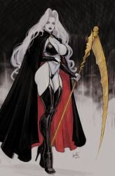 1girls artist_name big_ass big_breasts big_butt big_thighs black_lips bra breasts chaos_comics coffin_comics devil_hs ear_piercing earrings hair heel_boots heels hi_red hi_res high_heel_boots high_heels hips hourglass_figure jewelry lady_death latex latex_legwear latex_underwear legwear light-skinned_female light_skin long_hair panties png simple_background solo solo_female thick thick_ass thick_butt thick_hips thick_legs thick_lips thick_thighs thighhighs thighs underwear underwear_only white_body white_eyes white_hair white_skin wide_hips
