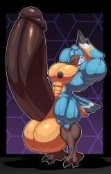 abs abstract_background anthro areola avian avian_feet balls barazoku beak biceps big_balls big_muscles big_nipples big_pecs big_penis biped bird black_areola black_beak black_border black_feet black_glans black_nipples black_penis black_talons blue_body blue_feathers bobert border breath_of_the_wild countershade_feathers countershade_torso countershading digital_drawing_(artwork) digital_media_(artwork) erection feather_hands feathers feet full-length_portrait genitals glans green_eyes hands_above_head hi_res huge_balls huge_cock huge_muscles huge_pecs humanoid_genitalia humanoid_penis hyper hyper_balls hyper_genitalia hyper_penis kass_(tloz) looking_at_genitalia looking_at_own_penis looking_at_penis looking_at_self male male_anthro multicolored_body multicolored_feathers muscular muscular_anthro muscular_arms muscular_male muscular_thighs nintendo nipples non-mammal_balls non-mammal_nipples nude nude_anthro nude_male outline pecs penis portrait quads rito shaded shaft_divide side_view solo standing tail tail_feathers talons the_legend_of_zelda toes triceps white_body white_feathers white_outline yellow_balls yellow_body yellow_countershading yellow_feathers