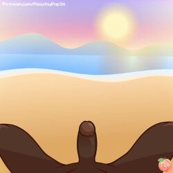 animated beach big_breasts big_hips big_penis big_thighs black_male brown_hair cherribot_(peachypop34) cowgirl_position creampie cum cum_in_pussy cum_inside dark-skinned_male dark_skin edited human_on_robot peachypop34 raft robot robot_girl robot_humanoid small_waist sound sound_effects sunglasses tagme video