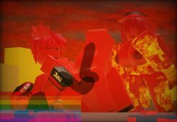 1girls 2boys 3d artifact_(the_battle_bricks) boxtrot_(the_battle_bricks) burnout_(the_battle_bricks) reference_image roblox roblox_game robloxian tagme tbbfanatic the_battle_bricks tumore