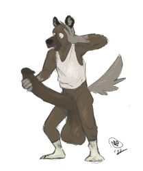 2022 5_fingers aggretsuko anthro balls big_balls big_penis biped black_nose bottomless bottomless_anthro bottomless_male brown_body brown_ears brown_fur brown_glans brown_penis clothed clothing digital_media_(artwork) erection fingers footwear full-length_portrait fur genitals glans gloves_(marking) grey_body grey_fur grey_hands grey_inner_ear_fluff grey_tail haida_(aggretsuko) hand_on_own_head hand_on_own_penis hand_on_penis hi_res holding_own_penis huge_balls huge_cock humanoid_genitalia humanoid_hands humanoid_penis hyena hyper hyper_balls hyper_genitalia hyper_penis inner_ear_fluff long_penis looking_at_genitalia looking_at_own_penis looking_at_penis looking_at_self looking_down looking_down_at_self male male_anthro mammal markings maxpany monotone_background multicolored_body multicolored_fur open_mouth penis plantigrade portrait saggy_balls sanrio shirt signature simple_background socks solo spotted_hyena standing tail tank_top three-quarter_view topwear tuft white_background white_clothing white_footwear white_shirt white_socks white_tank_top white_topwear