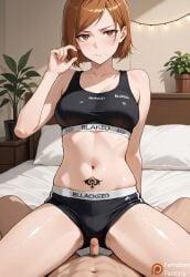 1boy 1girls ai_generated blacked_clothing chastity_cage dominant dominant_female domination feet female femdom femdomfantasyai forced human humiliation kissing mocking small_penis taller_girl