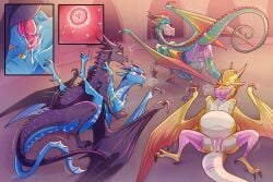 3:2 adopted_(lore) adoptive_brother_(lore) adoptive_sibling_(lore) adoptive_sister_(lore) animal_genitalia aquatic aquatic_dragon ass_up belly big_belly black_cloaca black_genital_slit blush bodily_fluids cloaca cloacal cloacal_penetration cloacal_penis cum cum_from_cloaca cum_in_cloaca cum_in_vagina cum_inside cum_on_cloaca digital_media_(artwork) dragon duo egg erection european_mythology female female_feral female_penetrated feral feral_on_feral feral_penetrated feral_penetrating feral_penetrating_feral from_behind_position genital_fluids genitals glory_(wof) group half-closed_eyes inflation leapfrog_position male male/female male_feral male_penetrating male_penetrating_female membrane_(anatomy) membranous_wings mythological_creature mythological_scalie mythology narrowed_eyes nightwing_(wof) nude open_mouth penetration penile penile_penetration penis penis_in_cloaca penis_in_vagina pink_penis pink_tongue pregnant pregnant_female pregnant_feral pregnant_sex pseudo_incest_(lore) rainwing_(wof) ripli sandwing_(wof) scalie sex smile starflight_(wof) stomach_bulge sunny_(wof) tail tan_cloaca tan_vulva teeth tongue tsunami_(wof) vaginal_penetration vulva western_dragon wings wings_of_fire