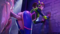 1boy 1girls 3d against_wall animated anus ass athletic_female bent_over clothed clothing d.va duo human light-skinned_male meltrib mp4 overwatch partially_clothed penetration pussy sex small_breasts smaller_female sound tagme vaginal_penetration video