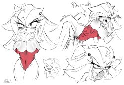 1boy 1girls ahe_gao areolae arms_behind_head arms_up big_breasts bite_mark bite_mark_on_breast blowjob chest_tuft ear_piercing earrings genderswap_(mtf) kyojikung1 leotard line_art moaning multiple_views question_mark rule_63 sega shade_the_hedgehog shadow_the_hedgehog sonic_(series) sonic_the_hedgehog sonic_the_hedgehog_(series) vaginal_penetration veiny_penis