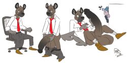 2023 5_fingers accessory aggretsuko anthro asinus balls becoming_erect belt big_balls big_bulge big_penis black_belt black_clothing black_glans black_jacket black_nose black_penis black_suit_jacket black_topwear blue_hair bottomless bottomless_anthro bottomless_male bottomwear bottomwear_down brown_body brown_clothing brown_ears brown_footwear brown_fur brown_penis brown_shoes brown_spots bulge chair clothed clothed_anthro clothed_male clothing detailed_bulge digital_drawing_(artwork) digital_media_(artwork) dipstick_ears donkey duo ear_markings equid equine erection fingers flat_colors footwear fully_clothed fully_clothed_anthro fully_clothed_male fur furniture genital_outline genitals glans gradient_penis grey_bottomwear grey_clothing grey_hands grey_inner_ear_fluff grey_pants grey_tail haida_(aggretsuko) hair half-erect hand_on_own_penis hand_on_penis huge_balls huge_bulge huge_cock humanoid_genitalia humanoid_hands humanoid_penis hyena hyper hyper_balls hyper_bulge hyper_genitalia hyper_penis inner_ear_fluff jacket looking_at_genitalia looking_at_own_penis looking_at_penis looking_at_self looking_down looking_down_at_self male male_anthro male_only mammal markings maxpany monotone_background multicolored_body multicolored_ears multicolored_fur multiple_poses narrowed_eyes necktie office_chair on_chair pants pants_down partially_clothed partially_clothed_anthro partially_clothed_male peeking_around_corner penis penis_outline penis_poking_out penis_through_leghole pink_body pose red_necktie sanrio shaft_divide shoes signature simple_background sitting sitting_on_chair sitting_on_ground socks solo_focus spots spotted_body spotted_fur spotted_hyena standing suit_jacket tadano_(aggretsuko) tail topwear tuft voyeur white_background white_clothing white_dress_shirt white_footwear white_socks