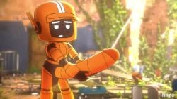1robot animated audio big_balls big_balls_with_big_penis big_penis bluebot_bencrab cum cumming cumming_from_masturbation cumshot hyper_penis jerking jerking_off jerkingoff k-vrc large_penis loud_moans love_death_+_robots male male_only masturbation moaning orange_body orgasm robot robot_boy robot_humanoid robot_penis screen_face sfx smaller_male video voice voice_acted