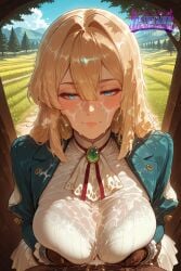 1boy 1boy1girl ai_generated ass athletic athletic_female bare_shoulders belly blonde_female blonde_hair blonde_hair_female blowjob blue_eyes chest completely_naked completely_nude completely_nude_female curvy curvy_figure cute cute_face detailed deurahh eyelashes eyeshadow fellatio female fit fit_female focus hips legs light-skinned_female light_skin lips lipstick looking_at_viewer makeup male mascara medium_breasts midriff naked navel nipples nude nude_female oral oral_penetration oral_sex pale-skinned_female pale_skin penis_in_mouth perky_breasts posing purple_eyes pussy rough_sex seductive seductive_look sex spread_legs stable_diffusion thighs thin_waist vagina violet_evergarden violet_evergarden_(character) wide_hips
