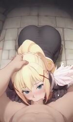 ai_generated animated anime_girl anus armor ass big_ass big_breasts big_butt blonde_hair butt_focus cum cum_in_mouth cum_inside curvy darkness_(konosuba) daxa deepthroat face_fucking fellatio female hentai horny kiribasta kono_subarashii_sekai_ni_shukufuku_wo! konosuba nsfw porn pussy pussy_juice sexy tagme video