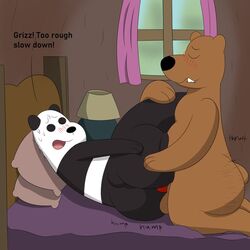 cartoon_network colossalstars grizzly_(wbb) grizzly_bear humping male/male male_penetrating_male panda_(wbb) we_bare_bears