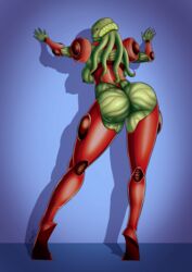 1girls alien alien_girl ass ass_focus ass_up back back_view ben_10 ben_10_alien_force big_ass big_breasts big_butt breasts busty cartoon_network cephalopod_humanoid chimera_sui_generis female female_only green_body green_skin humanoid legwear looking_at_viewer myaxx nipples planz34 red_eyes red_legwear red_nipples round_ass smooth_skin solo solo_female tentacle_hair