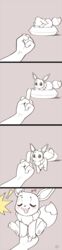 ! 2021 3_toes 4koma ajin ambiguous_gender ambiguous_penetration blush bodily_fluids closed_eyes comic digitigrade dipstick_tail disembodied_hand drooling duo eevee eyes feet female female/ambiguous feral fingering fluffy fluffy_tail gesture greyscale heart hi_res human human_on_feral humor interspecies long_image looking_pleasured mammal meme middle_finger monochrome multicolored_tail nintendo open_mouth penetration pet_bed pokémon_(species) pokemon quadruped saliva size_difference smaller_female smile surprise tall_image toes tongue tongue_out video_games walking zoophilia