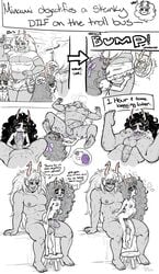 1boy 1girls 2020 anilingus armpit_hair balls barefoot belly_bulge big_ass big_pecs biting_lip black_hair black_lips black_nails breasts bulge dialogue duo erection face_in_ass fangs fantroll fellatio female grey_hair grey_skin homestuck horns hourglass_figure i'm_good_i'm_gone large_penis larger_male lipstick lipstick_mark lipstick_on_anus lipstick_on_balls lipstick_on_penis long_hair male male_anilingus minami_rischa minamitime mole_above_mouth ms_paint_adventures mspfa nipples nude open_mouth oral penis pointy_ears pubic_hair puffy_nipples purple_lipstick purple_nipples rimjob rimming sex size_difference small_breasts smaller_female speech_bubble stomach_bulge straight sweat text troll veiny_penis white_background white_hair white_skin