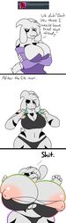 ask_blog asriel_dreemurr asriel_dreemurr_(god_form) breast_expansion female_asriel huge_breasts hyper hyper_breasts robertge rule_63 undertale wardrobe_malfunction