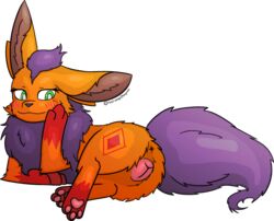 2021 4_legs admiring alpha_channel angelthegamer animal_genitalia animal_pussy anus ass blue_nose blush blush_lines brown_body brown_fur canine_pussy eeveelution eyelashes fan_character female feral flareon fur genitals green_eyes hi_res looking_back lying nintendo on_side orange_body orange_fur pawpads paws pokémon_(species) pokemon purple_body purple_fur pussy quadruped rear_view red_body red_fur relaxing sheela_(angelthegamer) simple_background smile solo transparent_background video_games