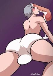 animated ashe_ubert ass_shake cum_in_mouth cum_on_face cum_on_penis cum_overflow disembodied_penis doggy_style fellatio fire_emblem fire_emblem:_three_houses gay gif humping kurosilver licking_cum licking_penis looking_at_viewer looking_back oral underwear_only yaoi