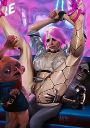 1girls 2boys alternate_breast_size alternate_costume alternate_hairstyle anal anal_penetration anal_sex bottomless breasts_apart cd_projekt_red ciri crossover cybernetics cyberpunk cyberpunk_2077 dark_pussy deformation deformed deformity double_anal fantasy fishnets godling high_heels jacket johnny_(the_witcher) labia legs_up looking_at_viewer looking_back medium_breasts mosq penetration pink_hair pink_penis platform_heels punk pussy sex short_hair size_difference sleeves_rolled_up small_nipples smaller_male smaller_male_larger_female tagme the_witcher_(series) the_witcher_3:_wild_hunt ugly ugly_bastard ugly_male ugly_man uma_(the_witcher) uncensored vagina veiny_penis