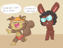 anthro bo briefs clothing english_text lagomorph lemmy leporid male male_only mammal nude rabbit rodent sciurid text unboxyguy underwear