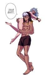 ass_grab ghiaccio jojo's_bizarre_adventure risotto_nero rule_63 size_difference vento_aureo