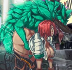 2girls all_fours anal anal_sex animal arc_system_works ass belt bestiality big_ass big_breasts big_butt bob_cut bodily_fluids brazilian brazilian_female breast_squish breasts canid canine canis city city_background cleavage clothed clothing cum cum_explosion cum_in_ass cum_inside cum_shot cum_string cumming dark-skinned_female dark_skin doggy_style drool drooling duo ejaculation ejaculation_while_penetrated emotionless exposed_breasts expressionless eyes_rolling_back fangs female female_on_feral female_penetrated feral feral_on_female feral_penetrating feral_penetrating_female feral_penetrating_human from_behind_position genital_fluids giovanna_(guilty_gear) green_fur guilty_gear guilty_gear_strive hair_over_eye hair_over_one_eye heart human human_on_feral human_penetrated in_heat interspecies latina male male/female male_on_human male_penetrating male_penetrating_female mammal motion_lines mounted mounting nipples on_knees one_eye_obstructed open_clothing open_shirt open_topwear panties pants pants_down penetration plump_lips public public_exposure public_humiliation public_nudity public_sex pussy pussy_ejaculation pussy_juice rain raining rape red_hair rei_(guilty_gear) reliusmax rule_63 saliva sex shirt short_hair spirit taken_from_behind thong tongue tongue_out topwear unbuttoned unbuttoned_shirt underwear vaginal_juices video_games visible_breath wolf wolf_ears yuri zoophilia