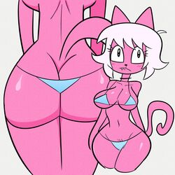 anthro ass ass_cleavage bikini breasts butt_crack cat_girl catgirl cleavage clothing commander_ceebeez_(majuv) female majuv swimsuit