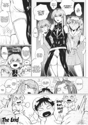 1boy 5girls ass asuka_langley_sohryu blush breasts c.c. caught caught_in_the_act code_geass crossover dancouga_(series) dancouga_nova female hidaka_aoi kallen_stadtfeld male neon_genesis_evangelion playboy_bunny rei_ayanami sagattoru shinji_ikari super_robot_wars