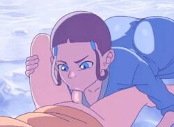 1boy 1girls :>= aang air_nomad animated ass ass_in_dress avatar_legends avatar_the_last_airbender big_ass clothing d-art dark-skinned_female dark_skin deepthroat erection faceless_male fellatio female huge_ass katara leg_held_fellatio licking_penis male male/female nickelodeon oral penis small_penis small_penis_adoration small_penis_fellatio straight sехual the_avatar tongue_around_penis tonguejob water_tribe