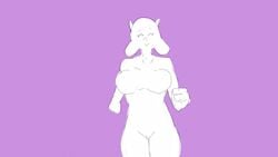 animated bouncing_breasts breasts drawn female kranson solo tagme toriel undertale video_games