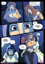 1girls 2girls bimbo bisexual breast_expansion breasts busty cleavage comic female female_only gender_transformation genderswap hair_growth huge_breasts milf moon mtf_transformation multiple_girls nipple_bulge notzackforwork original rule_63 thick_thighs transformation voluptuous wholesome wide_hips yuri