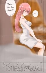 ecchi_tomato female male red_eyes red_hair sauna tonikaku_kawaii towel yuzaki_nasa yuzaki_tsukasa