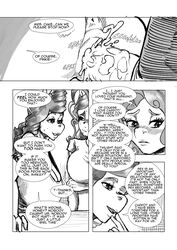 anthro anthrofied anus bakuhaku big_breasts bodily_fluids breasts cleavage clothed clothing comic cum cum_in_pussy cum_inside cup_cake_(mlp) dialogue duo equid equine female female_penetrated friendship_is_magic furry futanari genital_fluids hi_res intersex intersex/female intersex_penetrating intersex_penetrating_female mammal mature_female monochrome my_little_pony penetration pinkie_pie_(mlp) straight_hair