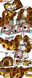 animal_genitalia anthro anthro_only canid canine canis clenched_teeth closed_eyes coiling comic digital_media_(artwork) duo forced fully_sheathed fur genitals hi_res hypnosis kaa kaa_eyes kick limp_arms male mammal mind_control muffled_speech pawpads paws penis penis_tip python reptile scalie shaking sheath snake stomach_bulging struggling swallowing teeth teeth_showing the_jungle_book unhinged_jaw vellum vore wide_eyed wolf