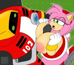 aged_up amy_rose clothing e-102_gamma ear_piercing mklancer00 outercourse paizuri panties piercing pink_fur pink_nipples sega sonic_(series) sonic_adventure sonic_the_hedgehog_(series)