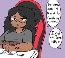 artist_self-insert black_hair comic plushie sugarkitty19 text