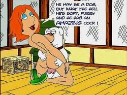 animated brian_griffin cowgirl_position dog english_text family_guy female female_on_top human interspecies lois_griffin male milf milf_on_top on_top ride riding straight tagme text zoophilia