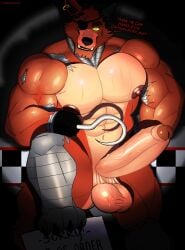 2025 abs absurd_res animatronic anthro balls biceps big_balls big_muscles big_penis bodily_fluids canid canine canis cheek_tuft claws ear_piercing erection eye_patch eyebrows eyewear facial_tuft five_nights_at_freddy's five_nights_at_freddy's_2 flashlight foreskin fox foxy_(fnaf) fur genitals glowing glowing_eyes head_tuft hi_res hook humanoid_genitalia humanoid_penis intersex inviting looking_at_viewer machine male mammal markings muscular muscular_anthro muscular_arms muscular_male nipples nude nude_anthro nude_male open_mouth partially_retracted_foreskin pecs penis piercing pirate presenting presenting_penis red_body red_fur robot saggy_balls scottgames sex shaded sharp_teeth smile solo srlimonada step_pose step_position sweat sweatdrop tail talking_to_viewer teeth text thick_eyebrows thick_penis tuft uneven_balls vein veiny_penis withered_foxy_(fnaf) yellow_eyes