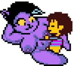 animated bed bedroom big_breasts big_butt breasts cat_humanoid catty_(undertale) clothing creampie cum cum_in_pussy cum_inside duo female female_penetrated frisk fur furry gif larger_female larger_penetrated male male/female male_penetrating male_penetrating_female mayin nude nude_female partially_clothed penis pixel_art pussy short_playtime size_difference small_dom_big_sub smaller_male tagme topwear undertale undertale_(series) vaginal_penetration