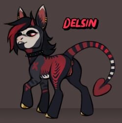 animal_genitalia animal_vulva anus black_body black_hair black_sclera ear_piercing ear_ring ear_stud equid equine equine_anus equine_genitalia equine_vulva female female_feral feral genitals grey_body hair hasbro horse looking_at_viewer male male_(lore) mammal markings multicolored_hair my_little_pony narrowed_eyes piercing pony pupils rayliicious red_body red_eyes red_hair ring_piercing side_view solo spade_tail striped_markings striped_tail stripes tail tail_markings two_tone_hair white_pupils