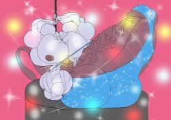 hyper_penis mewtwo pokémon_(species) pokemon pokemon_(species) stripper stripper_clothes stripper_pole stripping