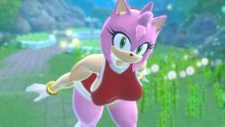 3d 3d_(artwork) amy_rose amy_rose_(reivene3d) bent_over big_ass big_boobies big_breasts big_butt big_thighs big_titties bracelets busty busty_female curvaceous_female curvy curvy_female curvy_hips eyelashes gloves green_eyes hedgehog_ears hedgehog_girl hedgehog_humanoid large_breasts muscular_anthro muscular_female pink_eyeshadow pink_fur pink_hair red_dress reivene3d sega sonic_(series) sonic_the_hedgehog_(series) thick_ass thick_butt thick_hips thick_thighs thin_waist voluptuous voluptuous_anthro voluptuous_female wide_hips wide_thighs