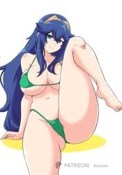 big_ass big_breasts big_butt big_thighs big_titties bikini blue_hair clothing curvaceous curvaceous_female curvaceous_figure curvy curvy_figure curvy_hips female female_focus female_only fire_emblem long_hair looking_at_viewer lucina_(fire_emblem) momocka_art
