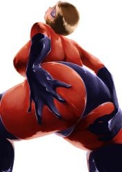 1girls ass big_ass big_breasts bodysuit breasts brown_hair elastigirl female female_only helen_parr huge_ass huge_breasts large_ass large_breasts milf red_bodysuit the_incredibles zizi_(artist)