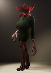 1girls 3d big_breasts dead_by_daylight demogorgon female_demogorgon_(stranger_things) huge_breasts looking_at_viewer monster_girl stranger_things sweater vexonair