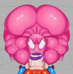absurd_res alien ass balls big_butt black_body bodily_fluids digital_media_(artwork) duo erection fellatio first_person_view gaze_(artist) genital_fluids genitals hi_res huge_butt human humanoid hyper long_tongue looking_at_viewer male male/male male_penetrating mammal marvel marvel_rivals muscular muscular_male not_furry nude oral oral_penetration penetration penile penis sex simple_background spider-man_(character) spider-man_(series) symbiote thick_thighs tongue tongue_out venom_(marvel) wide_hips