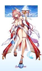 1girls female genshin_impact kiriko_(araragikoyomi) solo solo_female tagme yae_miko