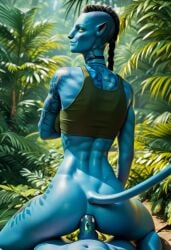 1boys 1girls ai_generated anal_sex avatar avatar:_the_way_of_water blue_skin eyes female male na'vi recombinant yellow z-dog zdinarsk