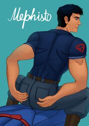 2boys bara clark_kent conner_kent dc dc_comics gay male male_only mephisto mephisto(artist) superboy superboy_(conner_kent) superman superman_(series) uncensored yaoi