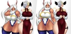2d 2d_(artwork) 2d_artwork 2girls alternate_body_type alternate_breast_size armwear big_breasts blonde_hair blonde_hair_female blush boku_no_hero_academia bunny_ears bunny_girl curvy dark_skin dark_skinned_female digital_drawing_(artwork) digital_media_(artwork) duo duo_female duo_focus gloves hand_on_hip hips hips_wider_than_shoulders kailyn kreativekailyn large_breasts legwear light_skin light_skinned light_skinned_female long_hair_female looking_at_ass looking_at_butt looking_pleasured miruko my_hero_academia panels pleasure_face red_eyes red_eyes_female ryuukyuu short_hair short_hair_female smack smacking_ass smacking_butt smile smiling superhero superhero_costume superheroine superheroine_costume tan_body tan_skin tan_skinned tan_skinned_female tatsuma_ryuuko thick_legs thick_thighs thighs white_gloves white_hair white_hair_female wide_hips wings wings_on_head yellow_eyes yellow_eyes_female