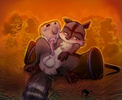 1boy 2023 anthro anus dreamworks dreamworks_animation genitals male male_only mammal over_the_hedge paramount_pictures penis procyonid raccoon ram_satinga rj_(over_the_hedge)
